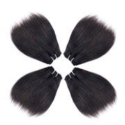Cece Beauty 8 Inch Short Human Hair Bundles Natural Color 4 Bundles 12A Brazilian Virgin Hair 100% Unprocessed Straight Human Hair(8"8"8"8")