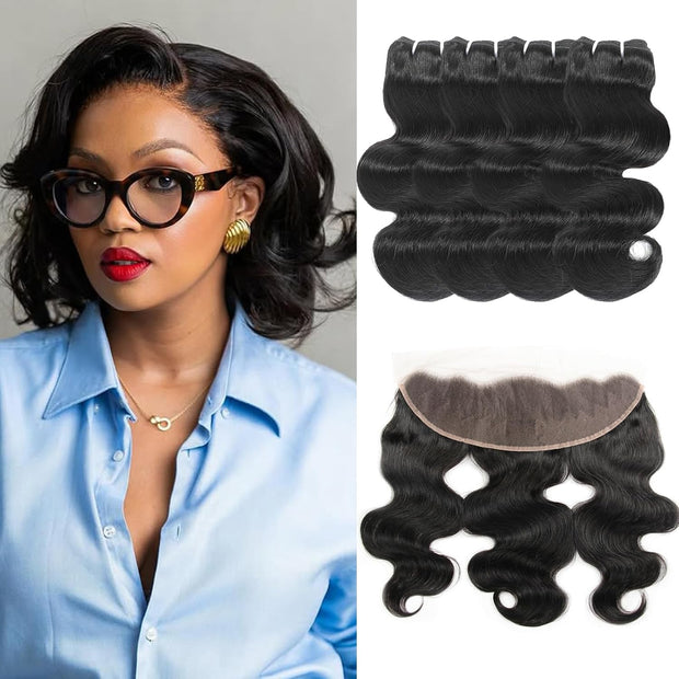 Human Hair Bundles 4 Bundles 10 Inch 12A Body Wave Bundles Human Hair 100% Unprocessed Brazilian Virgin