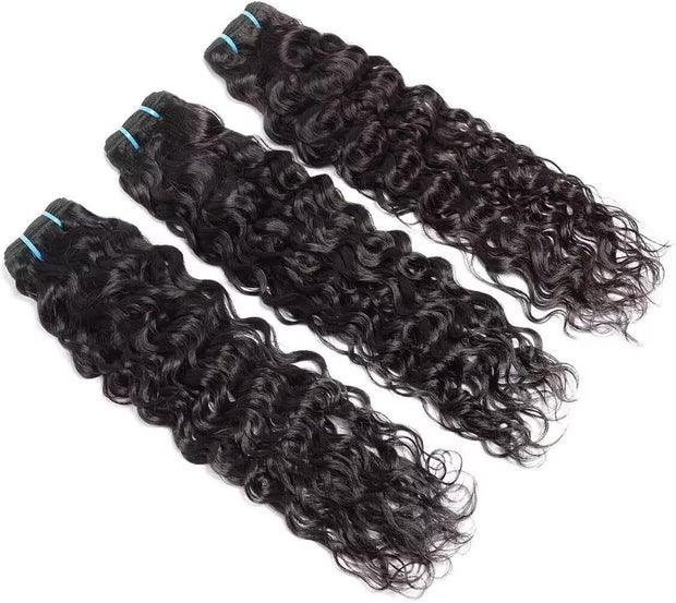 Water Wave Bundles Human Hair 12A Brazilian Curly Human Hair Bundles Wet And Wavy Bundles Human Hair For Black Women 100% Unprocessed Virgin 3 Bundles Human Hair 10 12 14
