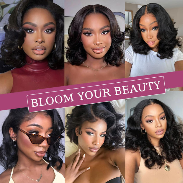 Human Hair Bundles 4 Bundles 10 Inch 12A Body Wave Bundles Human Hair 100% Unprocessed Brazilian Virgin